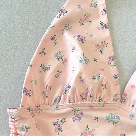 Nwot Princess Polly  Penelope Pink Floral Halter Top - Picture 3 of 10